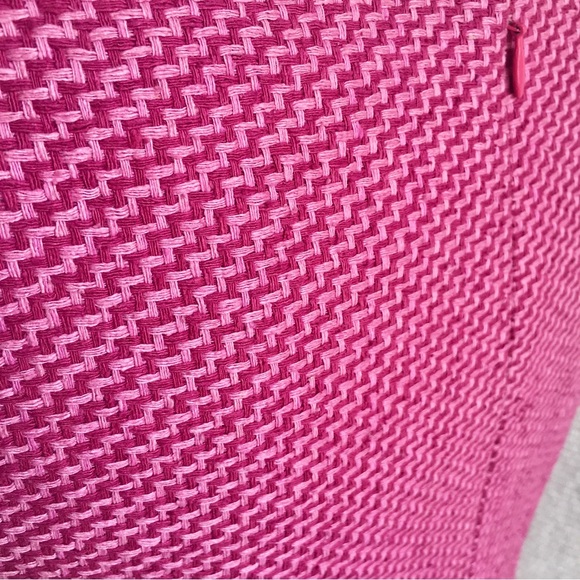 Vintage 90s S/M Barbie Dress Tailored 100% Silk Tweed Pink - Picture 2 of 9